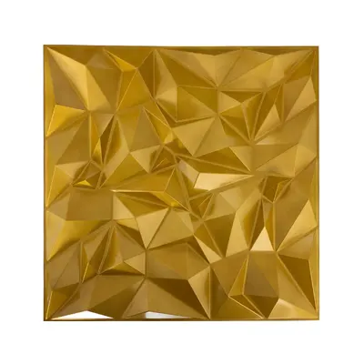 Panel Dinding Dekoratif 3D Golden Mirror